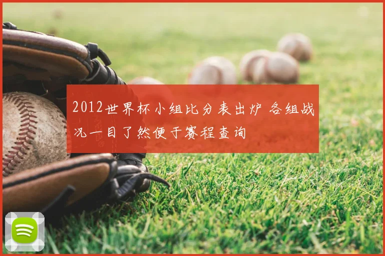 2012世界杯小组比分表出炉 各组战况一目了然便于赛程查询